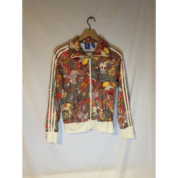 Adidas Jackets & Blazers - Adidas Women’s Floral Firebird Full Zip Zippered Pockets Jacket Size S